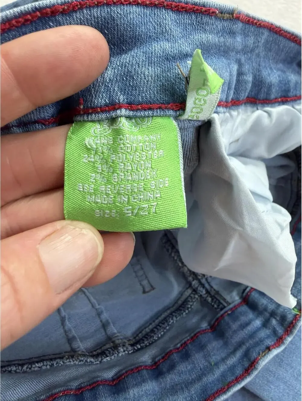 YMI Wax Jeans Women's Light Wash Distressed Skinny Stretch Jeans‎ Size 5/27